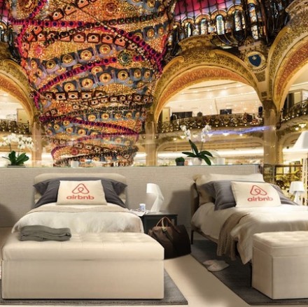 Night at The Galeries Lafayette in Paris