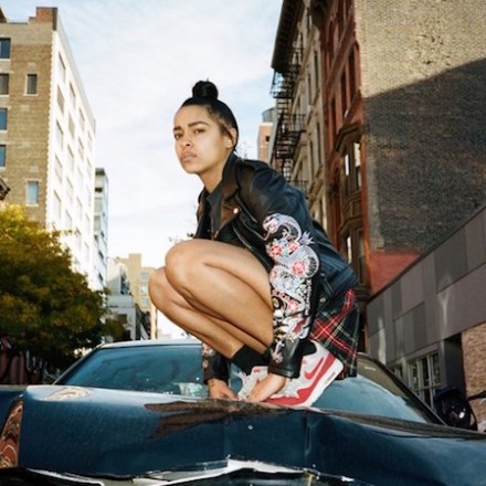 Princess Nokia models MadeMe x Schott